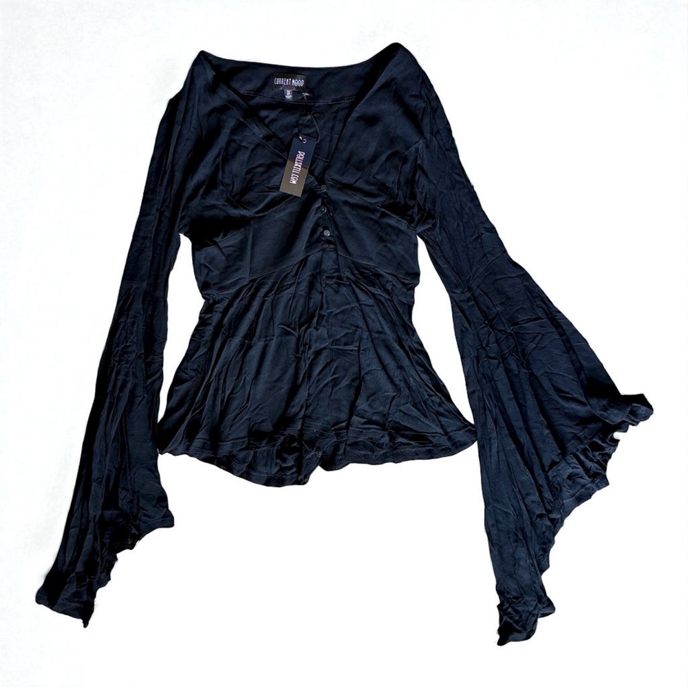 Current Mood Black Flared Sleeve Romper Size 1X